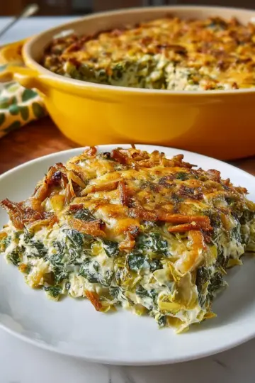 Amazing Spinach Artichoke Casserole