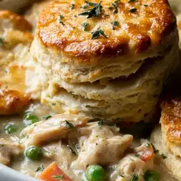 Chicken Pot Pie with Biscuits