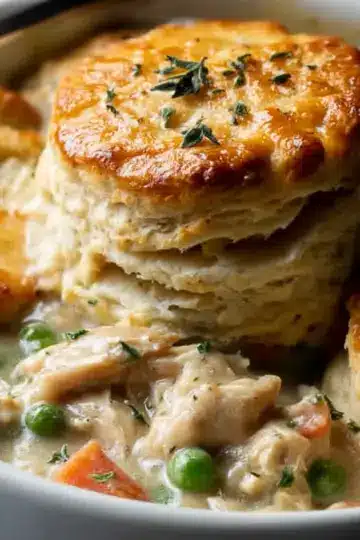 Chicken Pot Pie with Biscuits
