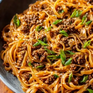 Mongolian Ground Beef Noodles