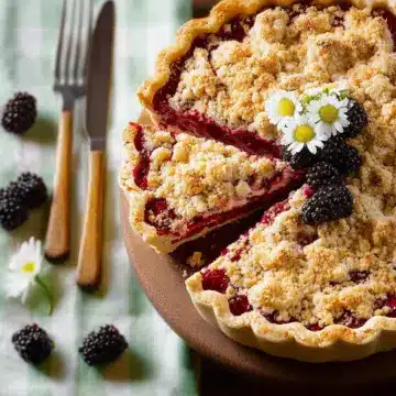 Easy Blackberry Crumble Pie