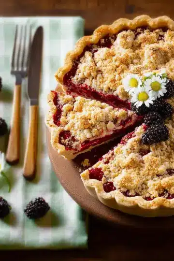 Easy Blackberry Crumble Pie