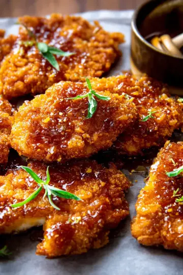 Baked Crunchy Hot Honey Chicken