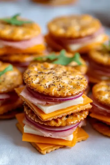 Ritz Cracker Party Sandwiches