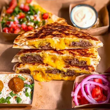 Smash Burger Quesadillas