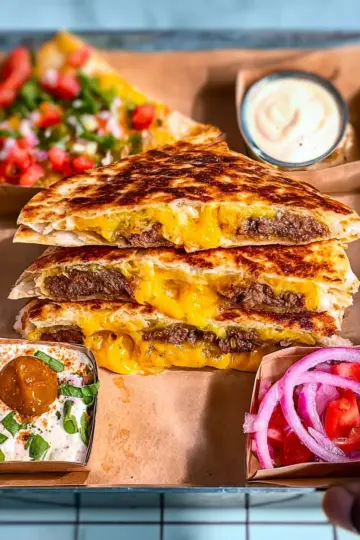Smash Burger Quesadillas