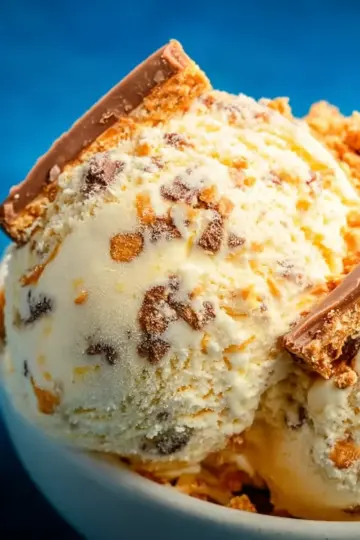 Homemade Butterfinger Ice Cream