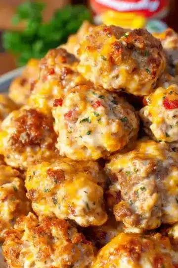 Rotel Cream Cheese Sausage Balls
