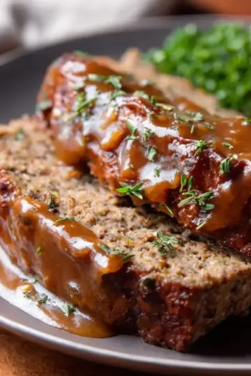 Meatloaf with Brown Gravy