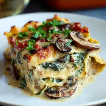 Mushroom Spinach Lasagna