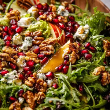 Christmas Salad with Honey Mustard Dressing.