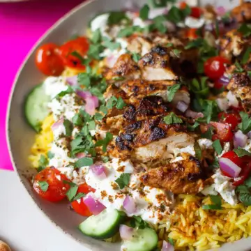 Mediterranean Chicken Rice Bowls
