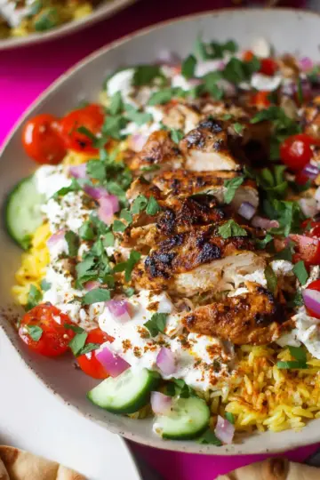 Mediterranean Chicken Rice Bowls