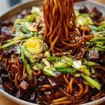 Jjajangmyeon – Sweet And Savory Korean Black Bean Sauce Noodles