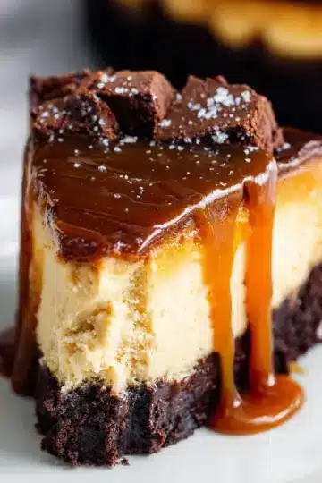 Caramel Brownie Cheesecake