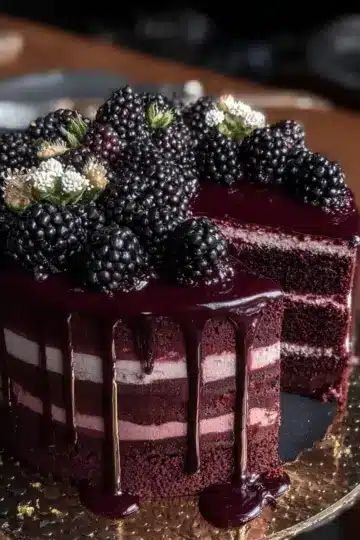 Blackberry Velvet Gothic Cake