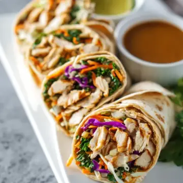Peanut Chicken Wraps
