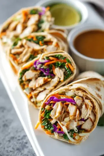 Peanut Chicken Wraps