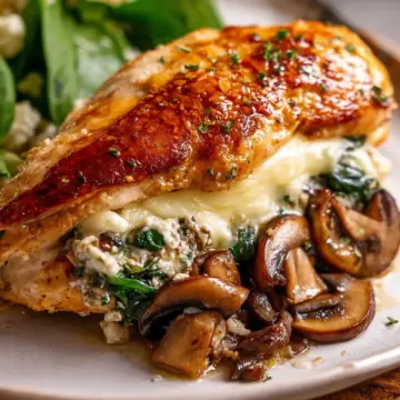 Mushroom Stuffed Chicken Breast