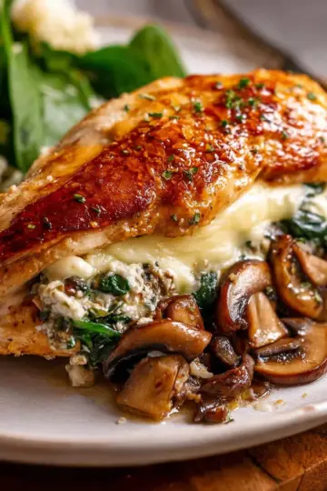 Mushroom Stuffed Chicken Breast