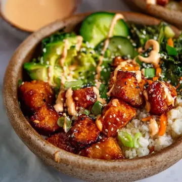 Crispy Bang Bang Salmon Bites Bowls