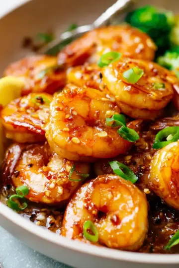 Sticky Honey Garlic Butter Shrimp