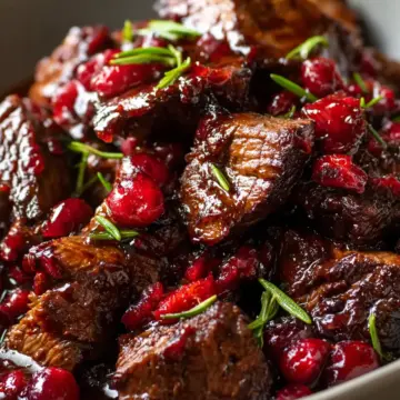 Fall-Apart Balsamic Beef with Cranberry Glaze