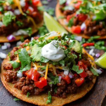Easy Ground Beef Tostadas