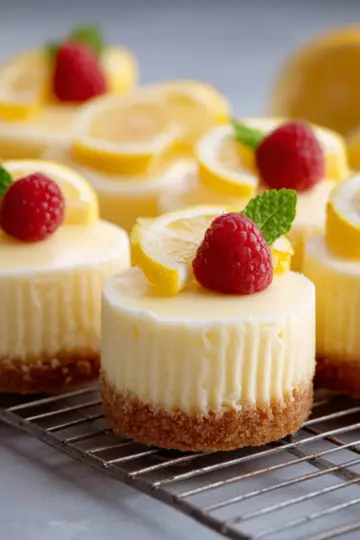Mini Lemon Cheesecakes