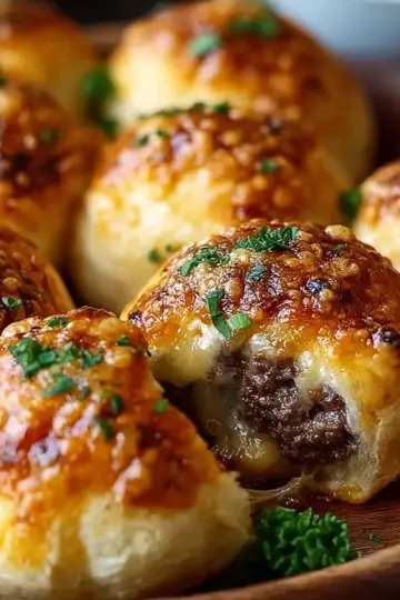 Garlic Parmesan Cheeseburger Bombs Recipe