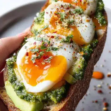 Jammy Egg, Avocado & Pesto Toast