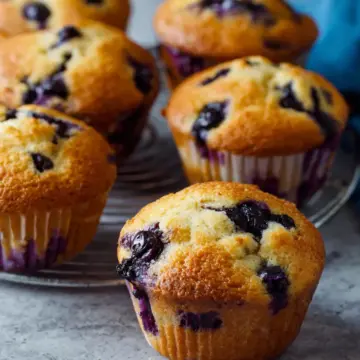 Greek Yogurt Blueberry Muffins
