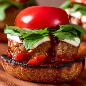 No-Bun Bruschetta Burgers