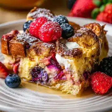 Berries & Cream French Toast Casserole
