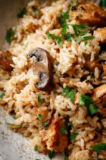 Chicken and Rice with Mushrooms