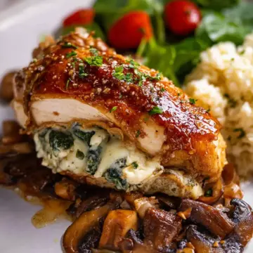 Mushroom-Stuffed Chicken Breast