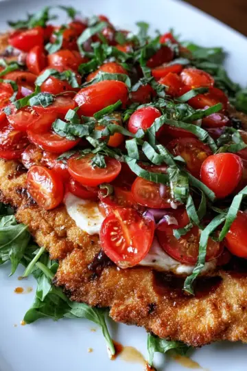 Chicken Milanese with Tomato and Mozzarella