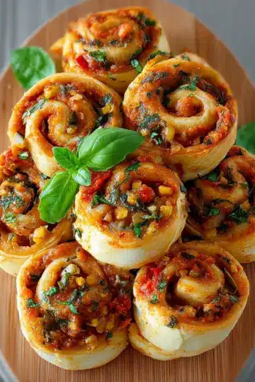 Easy Homemade Vegan Pizza Rolls with Vegetables