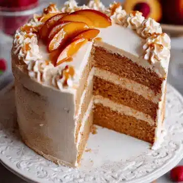 Brown Sugar Peach Layer Cake
