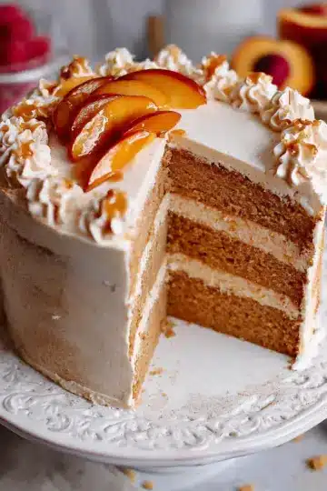 Brown Sugar Peach Layer Cake