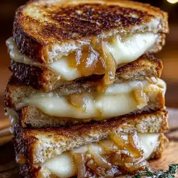 Indulgent Pear Apple Grilled Cheese With Caramelized Onions