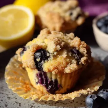 Lemon Blueberry Streusel Muffins