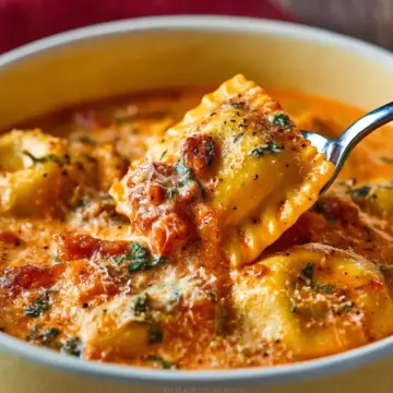 Tuscan Ravioli Soup