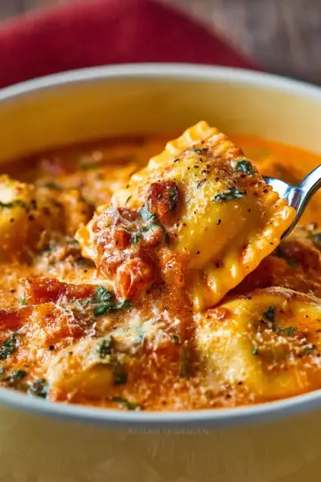 Tuscan Ravioli Soup