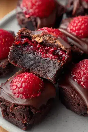 Raspberry Brownie Date Bites