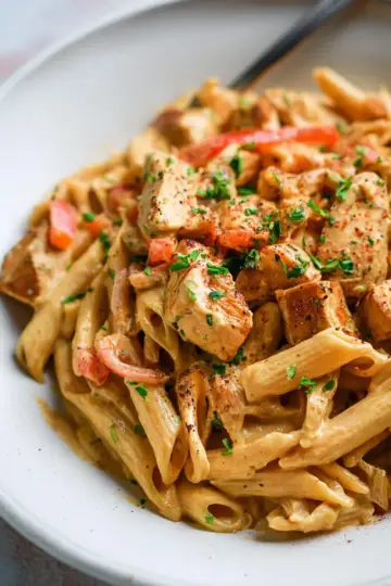 Cashew Cream Cajun Chicken Pasta – Dairy Free!