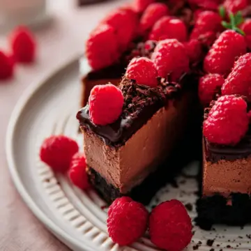 Chocolate and Raspberry Cheesecake
