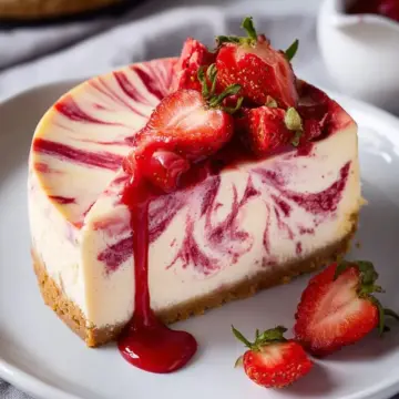Strawberry Swirl Cheesecake