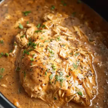 Simple Slow Cooker Chicken and Gravy