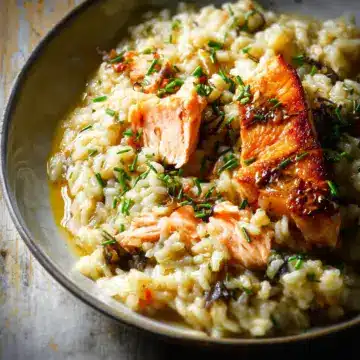 Risotto à la japonaise au saumon poêlé